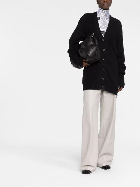 Maison Margiela Piled V-neck cardigan - Black - zdjęcie produktu nr 2