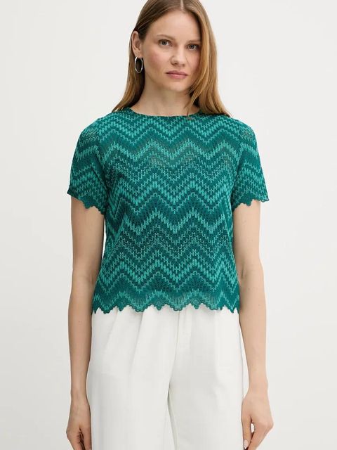 Morgan bluzka DREAM damska kolor zielony wzorzysta DREAM