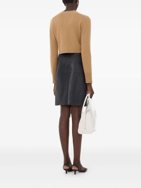 LouLou de Saison Zephir Lds button ribbed cardigan - Brown