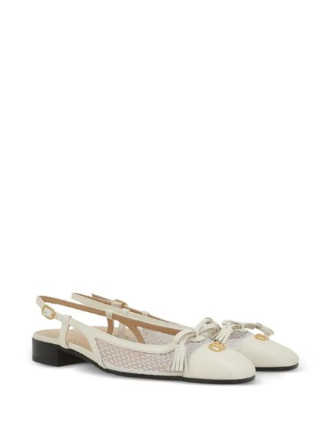 Valentino Garavani bow-detail slingback pumps - White - zdjęcie produktu nr 2