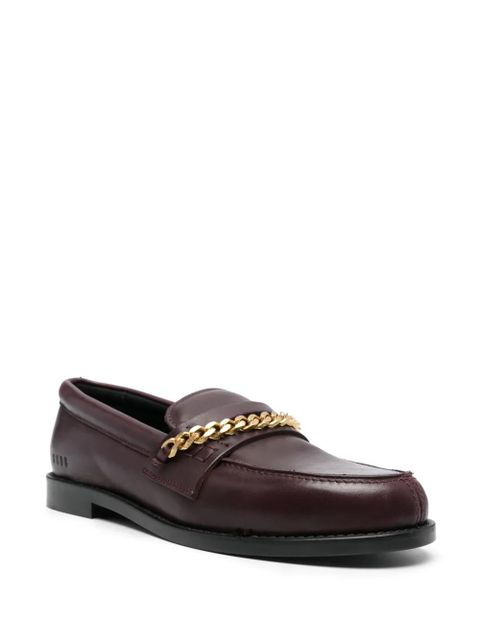 Golden Goose chain-link leather loafers - Red