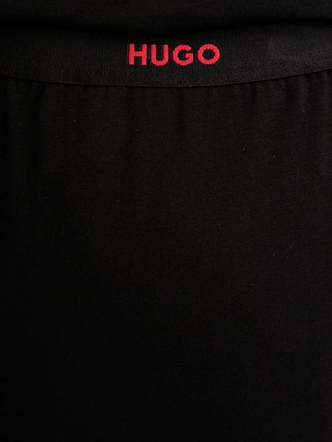 HUGO spodnie lounge damskie kolor czarny gładkie 50555624