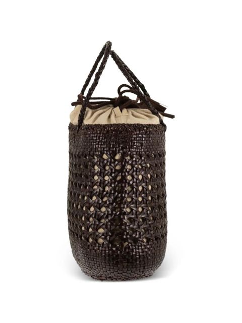 DRAGON DIFFUSION Santa Cano braided tote bag - Brown