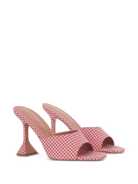 Amina Muaddi Lupita gingham-pattern sandals - Red - zdjęcie produktu nr 2