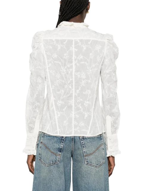 ISABEL MARANT ruffled-detail shirt - White