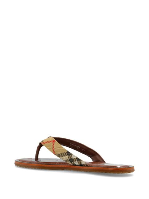 Burberry check-pattern sandals - Neutrals