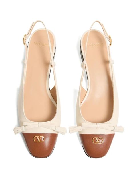 Valentino Garavani 25mm Valet du Roi slingback ballet flats - Neutrals