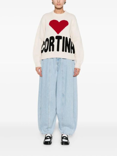 MC2 Saint Barth Kyla heart intarsia sweater - Neutrals