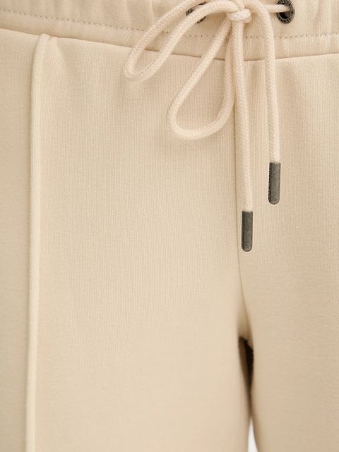 Guess Jeans spodnie dresowe damskie kolor beżowy gładkie W5BB04 KC811