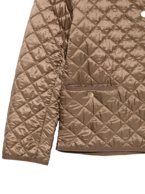 Max Mara quilted button coat - Brown