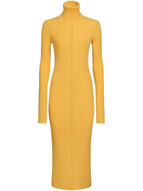 Marni roll-neck ribbed midi dress - Yellow - zdjęcie produktu nr 1