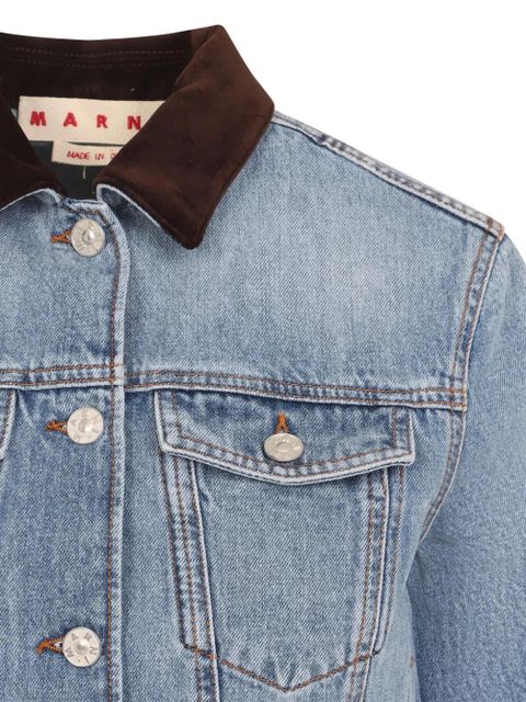 Marni contrasting-collar jacket - Blue - zdjęcie produktu nr 2