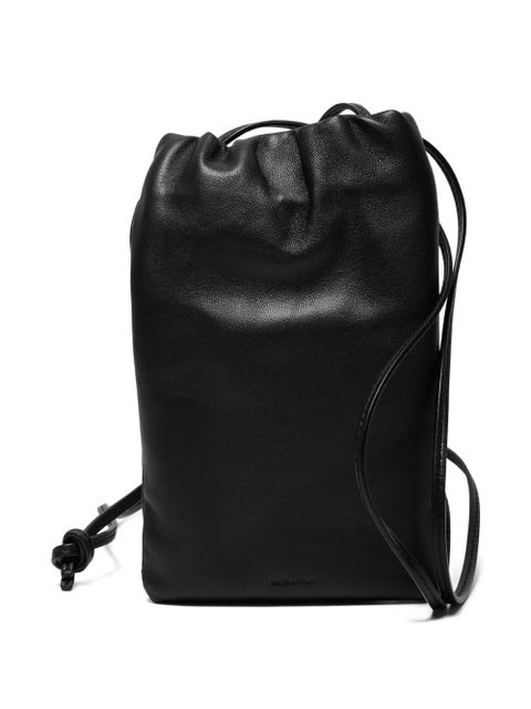 The Row logo-debossed leather crossbody bag - Black - zdjęcie produktu nr 2