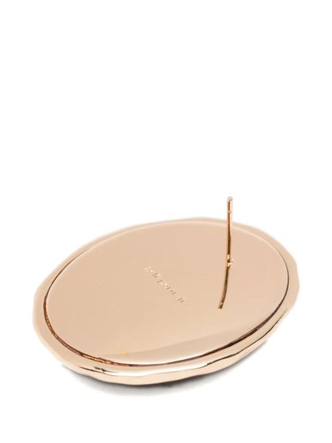 Self-Portrait oval earrings - Gold