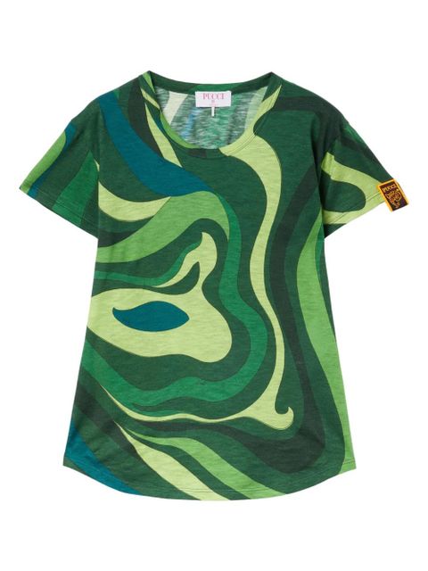 PUCCI abstract-print T-shirt - Green - zdjęcie produktu nr 1