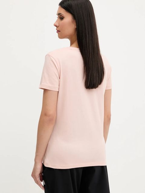 Guess t-shirt bawełniany ADELE damski kolor pomarańczowy V2YI07 K8HM0