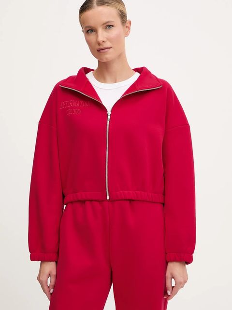 JOYINME bluza do jogi Zip Flow damska kolor czerwony gładka Zip.Flow - zdjęcie produktu nr 1