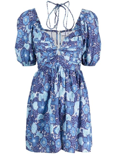Faithfull the Brand Odelia floral-print linen dress - Blue - zdjęcie produktu nr 1