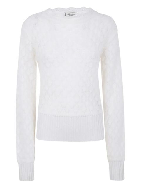 Blumarine lace-knit sweater - White - zdjęcie produktu nr 1