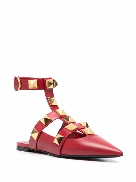 Valentino Garavani Roman Stud ballet flats - Red - zdjęcie produktu nr 2