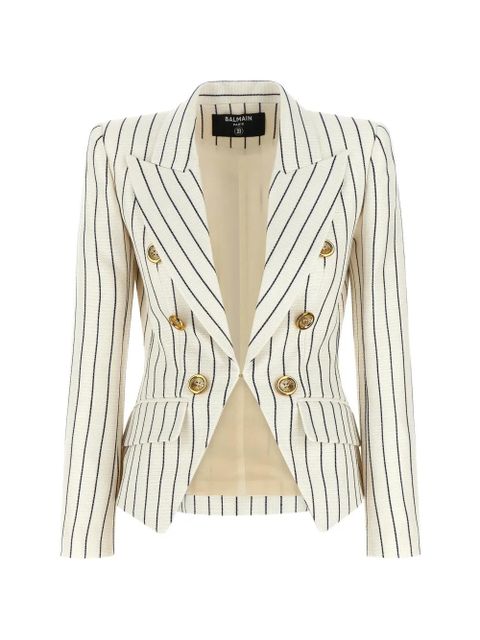 Balmain double-breasted striped blazer - Neutrals - zdjęcie produktu nr 1