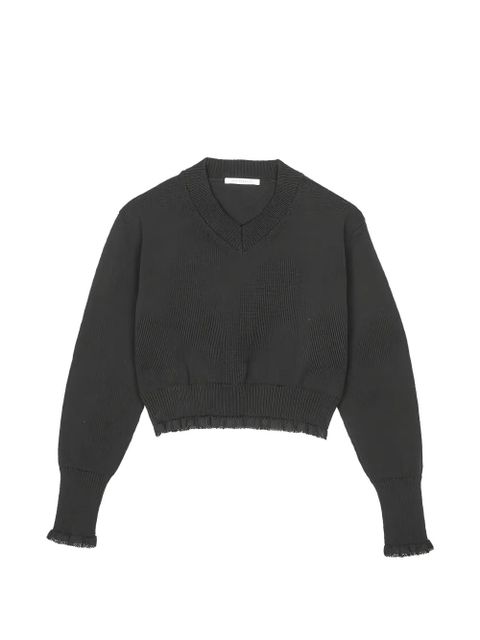 Cecilie Bahnsen CBdaphne V-neck ribbed jumper - Grey - zdjęcie produktu nr 1