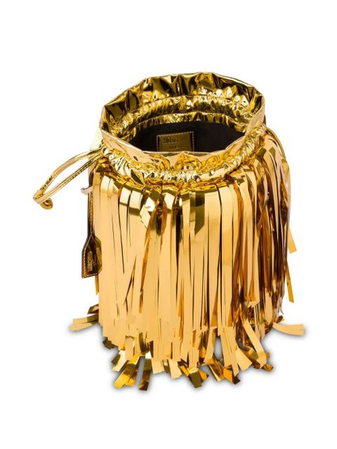 Moschino fringed bucket bag - Gold