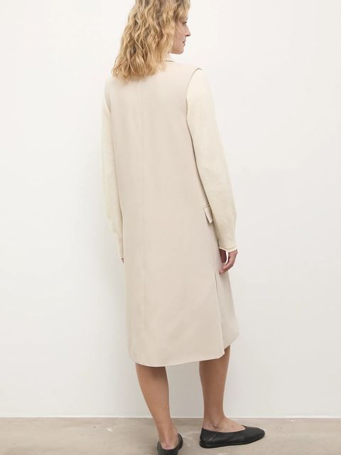 Answear.LAB kamizelka kolor beżowy dwurzędowa - zdjęcie produktu nr 2