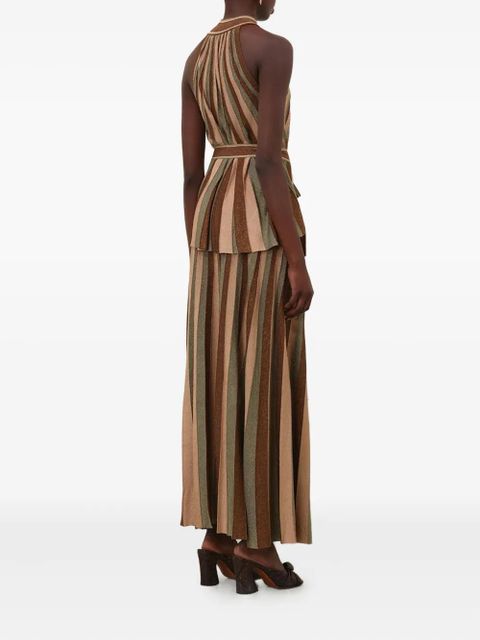 ZIMMERMANN Hypnotic metallic striped halter top - Green