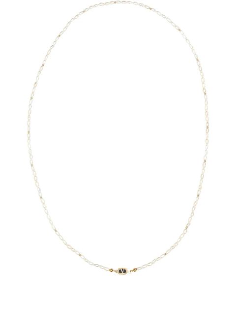 Valentino Garavani Ovalette Pearls necklace - White - zdjęcie produktu nr 2