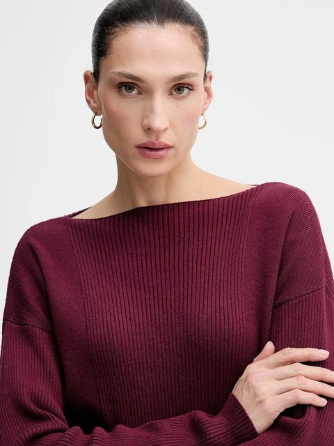 Sisley sweter z domieszką wełny damski kolor bordowy 1KHTL106J