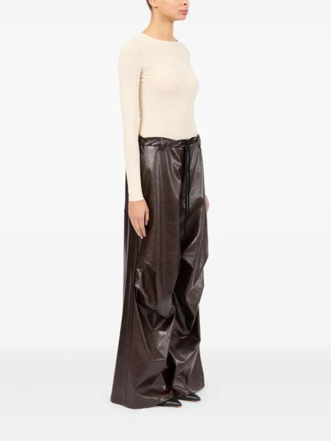 MM6 Maison Margiela draped trousers - Brown