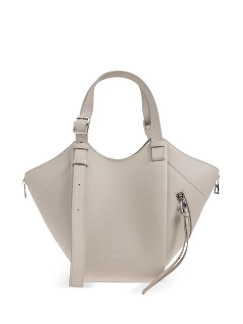 LOEWE Hammock Flip leather tote bag - White - zdjęcie produktu nr 1