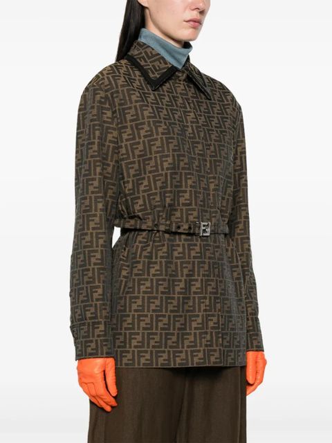 FENDI FF canvas jacket - Brown