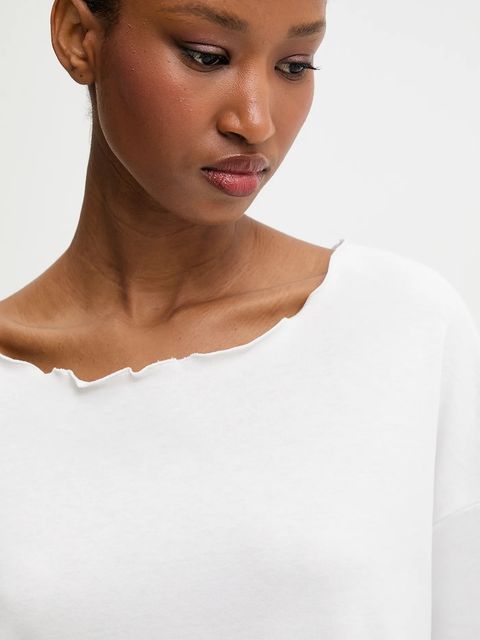 Answear.LAB piżama bawełniana kolor czerwony koronkowa