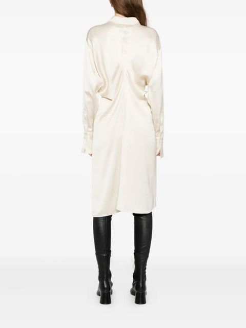 TOTEME slouched shirt dress - Neutrals