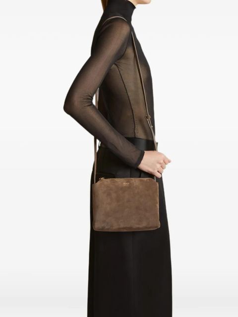 KHAITE medium Lina suede cross body bag - Neutrals - zdjęcie produktu nr 2