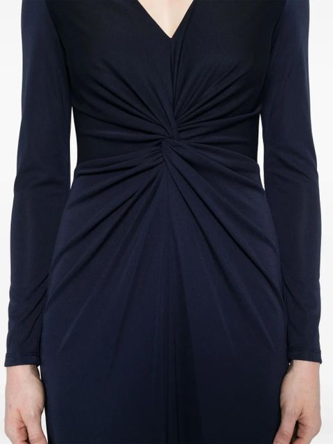 Lauren Ralph Lauren twisted V-neck gown - Blue