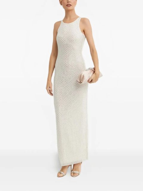 Self-Portrait crystal-embellished maxi dress - White - zdjęcie produktu nr 2