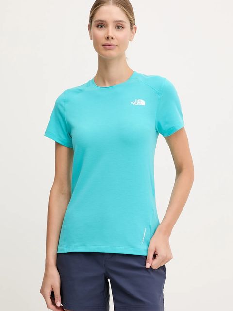 The North Face t-shirt sportowy Lightning Alpine kolor turkusowy NF0A8BT56IB1 - zdjęcie produktu nr 1