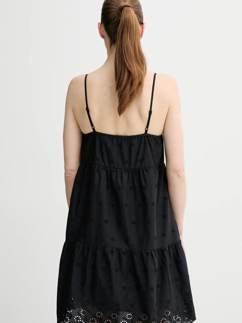 Levi's sukienka bawełniana CORA SL MINI DRESS kolor czarny mini rozkloszowana 001RJ