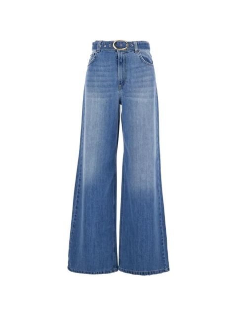 TWINSET belt flared jeans - Blue - zdjęcie produktu nr 1