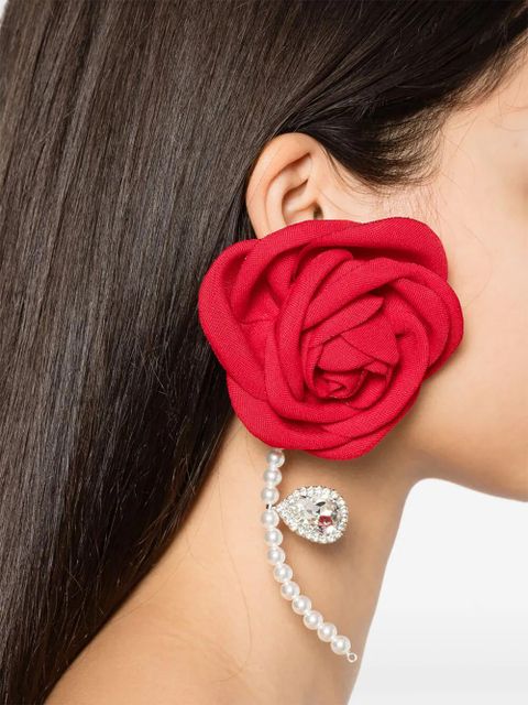 Magda Butrym flower-embellishment earrings - Silver - zdjęcie produktu nr 2