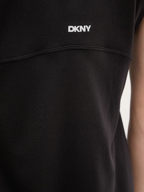 Dkny sukienka kolor czarny mini rozkloszowana DP5D4903