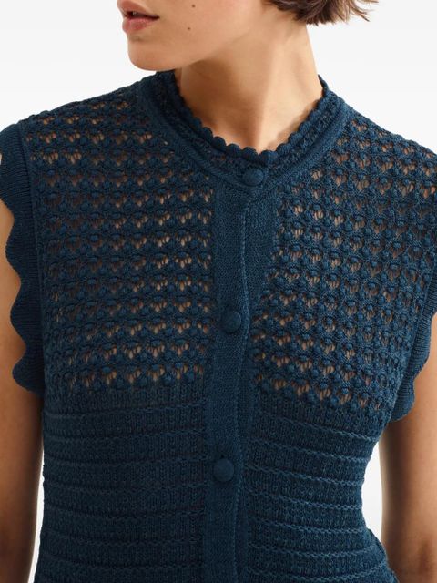 ERES Aurora crochet-knit top - Blue
