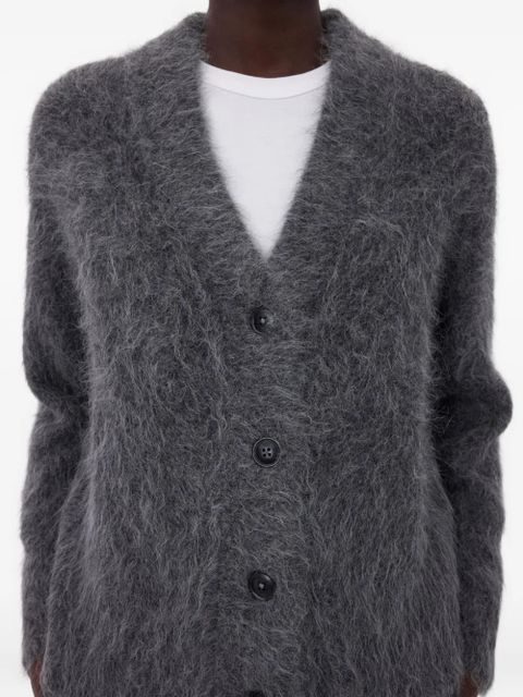 LouLou de Saison LYNN hairy alpaca V-neck cardigan - Grey