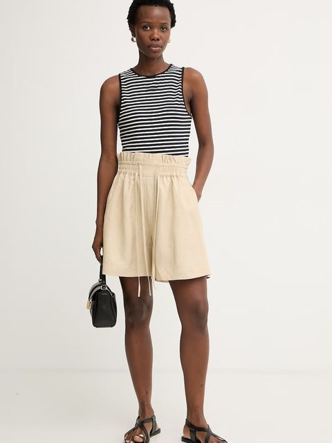 BOSS Orange szorty damskie z dodatkiem lnu C Tacolina - zdjęcie produktu nr 1