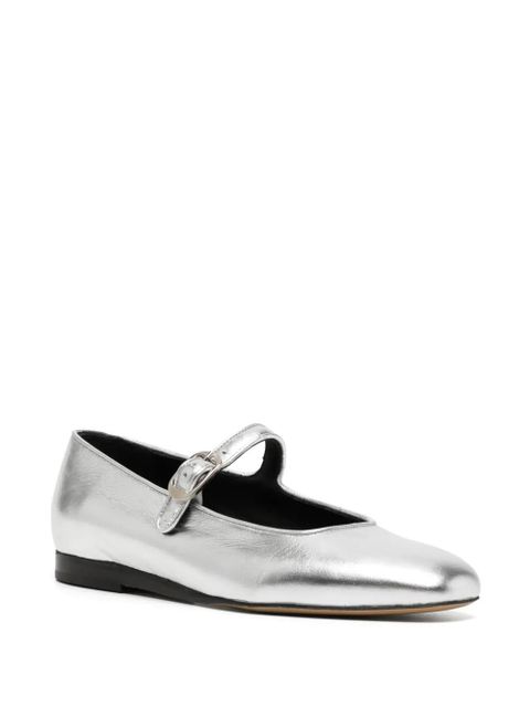 Le Monde Beryl Mary Jane leather ballerina shoes - Silver