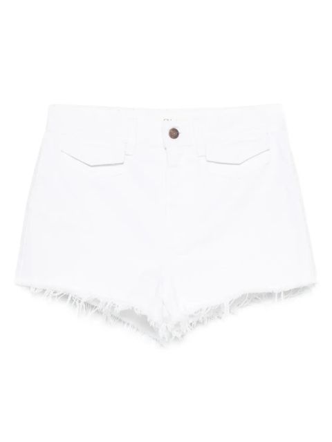 Chloé frayed-hem denim shorts - White - zdjęcie produktu nr 1