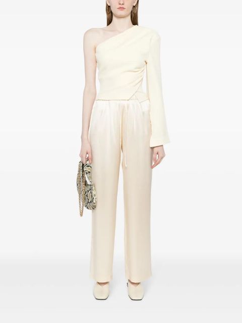 Reformation Olina silk trousers - Neutrals